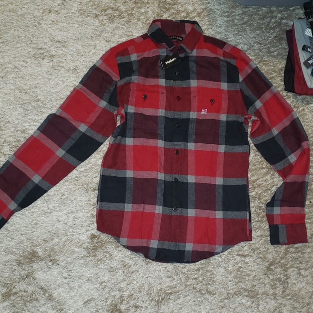 Long sleeve plaid button up